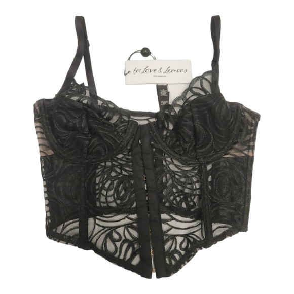 NWT For Love And Lemons After Dark Bustier Top SZ XS - Picture 1 of 14
